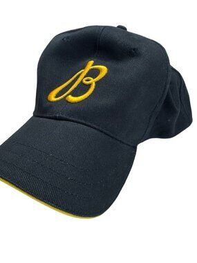 Breitling Men's Embroidered Leather Adjustable Strap Cap Hat - Blue